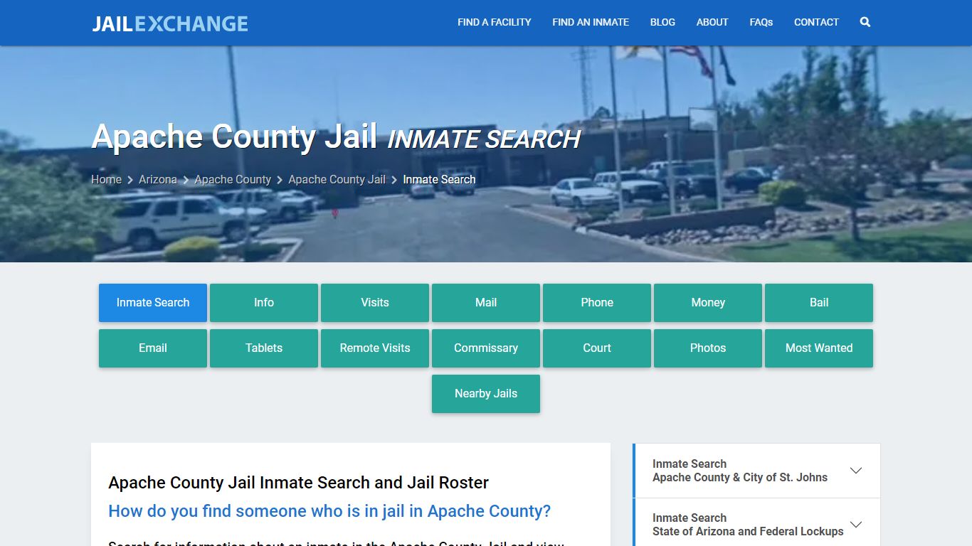 Inmate Search: Roster & Mugshots - Apache County Jail, AZ